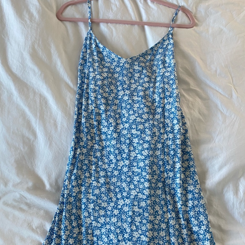 Reformation Nella Midi Dress in Blue Floral
